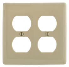 Hubbell Wiring Device-Kellems NP82I - WALLPLATE, 2-G, 2) DUP, IV