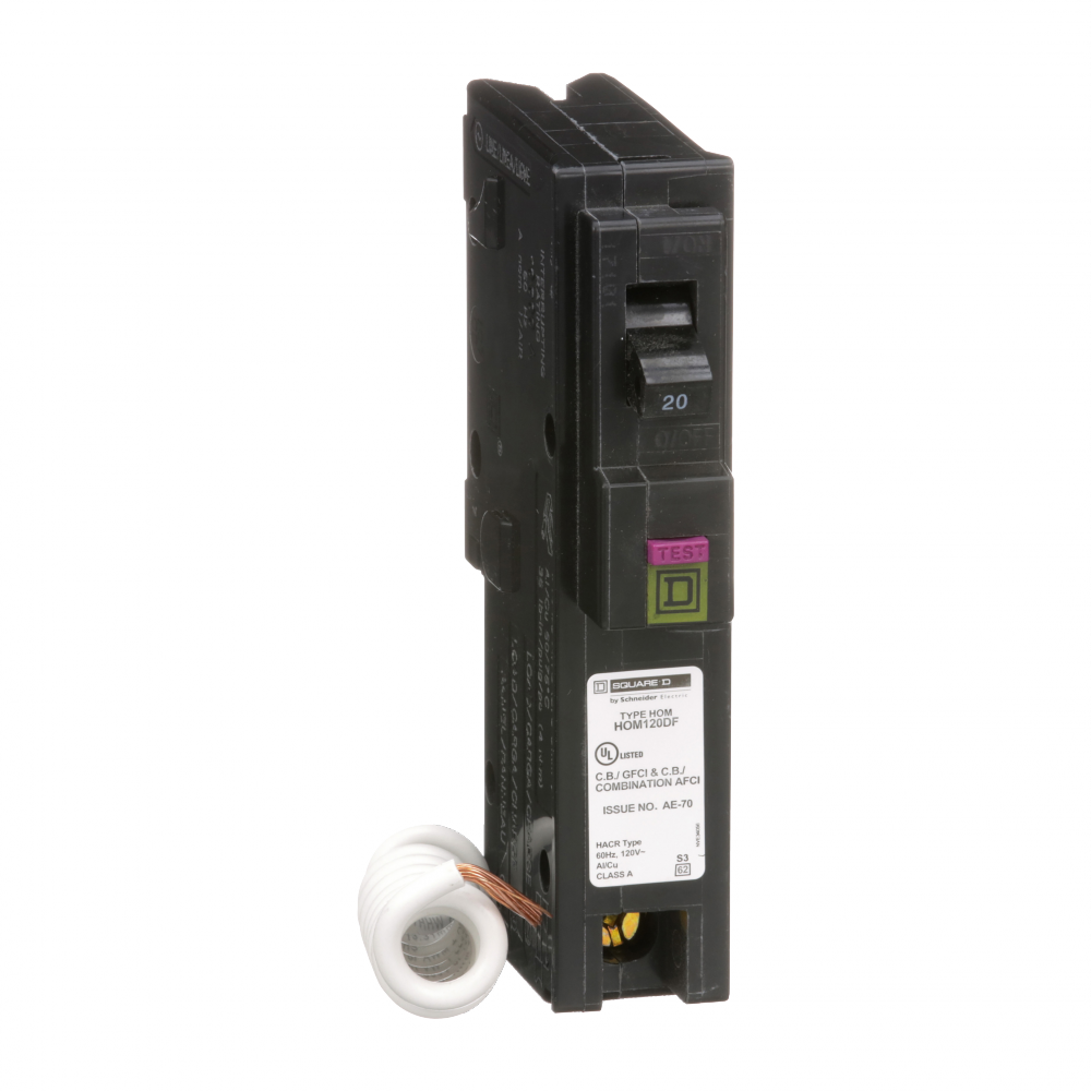 Mini circuit breaker, Homeline, 20A, 1 pole, 120